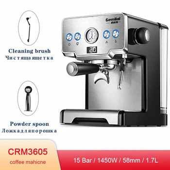 15bar מכונת קפה מרוכז קפה חצי אוטומטית משאבת סוג מכונת קפוצ ' ינו קפה איטלקי מכונת CRM3605 1450W
