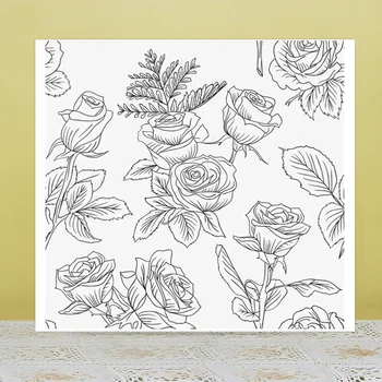 AZSG פרחים רקע ברור בולים עבור DIY עיצוב אלבומים/קבלת הכרטיס/אלבום מעוצב סיליקון חותמת מלאכת יד