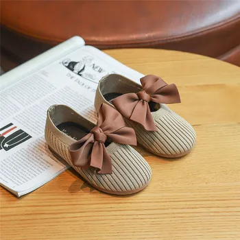 סתיו נעלי פעוט עבור תינוקות ילדים בנות נעלי הריקוד החדש הנסיכה נעליים עם Bowknot רך התחתונה לנשימה מוקסינים SZ081