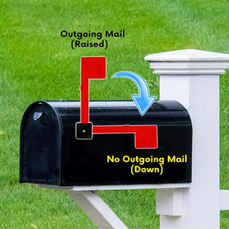 פלדה הדואר החלפת הדגל קיט 90 מעלות, לסובב חלודה הוכחה מתכת החלפת הדגל הדואר חומת הר תיבת דואר הדגל - 2