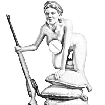 1/24 מידה שרף להבין הסובייטי נשים חיילים מיניאטורות GK מודל הערכה לא מורכב פסלון ו צבוע דיורמה Diy, צעצועים