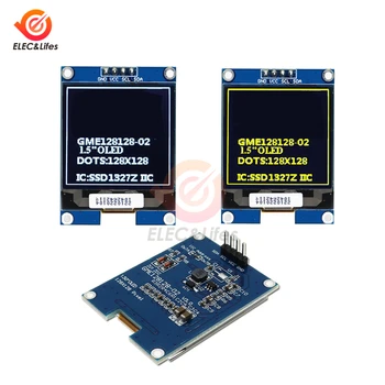 1.5 אינץ 128x128 OLED מגן תצוגה מסך LCD מודול SSD1327 נהג צ ' יפ I2C IIC ממשק 3.3 V-5V עבור Arduino מיקרו-בקרים stm32