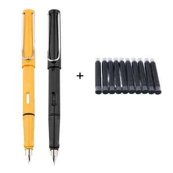 1 עט+10 דיו יוקרה בעט קליגרפיה Multi-פונקציה עט 0.38 מ 