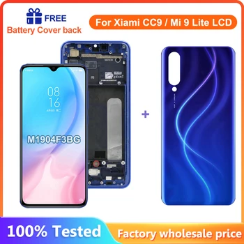 100% נבדקו על Xiaomi CC9 תצוגת LCD מסך מגע דיגיטלית להרכבה עם מסגרת תחליף Xiaomi Mi 9 לייט M1904F3BG Lcd