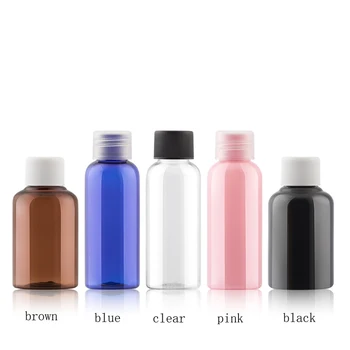 100pc 50ml פלסטיק ריק למילוי הבקבוק עם פקקי הברגה איפור מיכל מקלחת ג ' ל סבון נוזלי DIY קוסמטיים אריזה