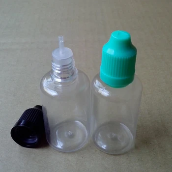 100pcs חם ריק ברור 50ml פלסטיק בקבוק טפי עם חסין בפני ילדים וארוך טיפ עין נוזלי קשה לחיות מחמד בקבוקון