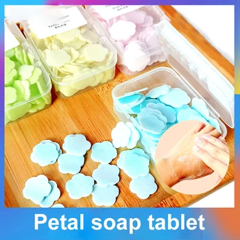 100Pcs/תיבת סבון נייר נייד יד לשטוף סבון ניקוי ניירות ריחניים פרוסות כביסה יד אמבטיה נסיעות ריחניים קצף Accessorie