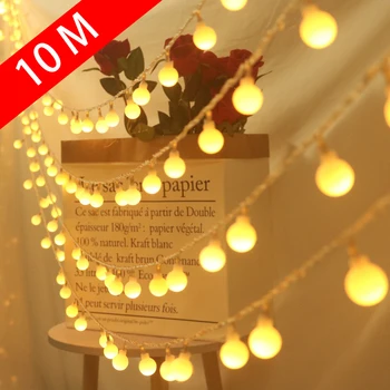 10M USB/סוללות כדור כוח LED אורות מחרוזת גרלנד אורות עמיד למים חיצוני המנורה החתונה גן פיות אורות חג המולד תפאורה