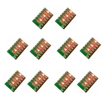 10PCS 3.3 V, 5V 12V 6 דיגיטלית אדומה חיווי LED מודול על קרש חיתוך אוניברסלי לוח PCB מדפסת 3d PLC לפשעים חמורים פיתוח המנהלים.