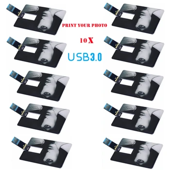 10PCS/הרבה USB2.0 8Gb/16GB כרטיס ביקור כונן הבזק מסוג Usb הדפסה Coloful תמונה מותאמת אישית צילום הלוגו Pendrive כמו מתנה לקידום