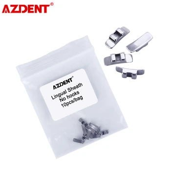 10pcs/חבילה AZDENT שיניים אורתודונטי לשוני נדן לא קרס