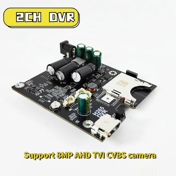 10unit 2CH יום א הנייד DVR PCB לוח תמיכה CVBS/יום א 8.0 MP/128GB HD 1080P 2 ערוץ הרכב אוטובוס DVR לוח עם שלט רחוק