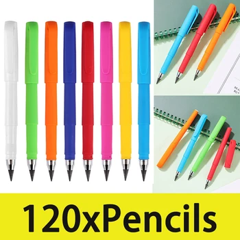 120Pcs נצח עיפרון אינפיניטי קסם לנצח עפרונות לשימוש חוזר Inkless נצח עיפרון לילדים לכתוב ולצייר ציור