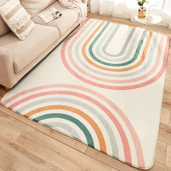 120x160cm מלבן גדול גיאומטריות רך כבש קשמיר הביתה הסלון החלקה השטיח ספה עיצוב חדר השינה שטיחים, מחצלות טאטאמי