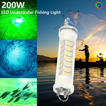 12V 140W 200W 300W 400W, 600W עוצמתי טבולות LED דיונון דיג אור לפתות את הפיתיון בערב מתחת למים לדוג