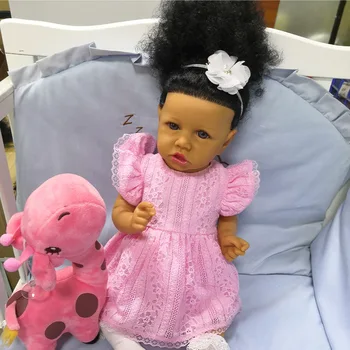 18 אינץ מציאותי מחדש שוכבת בובת תינוק רך סיליקון הפעוט מחדש בובת צעצוע לילדים