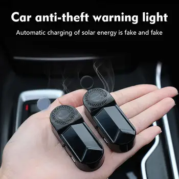 1pcs מכונית סולארית Anti-theft LED נורת אזהרה אנלוגי זהירות אזעקה אביזרי הרכב מהבהבים ארומתרפיה אוניברסלי Wirel G5R3