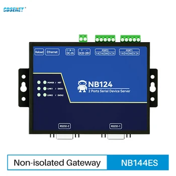 2 ערוץ RS485/RS232/RS422 כדי Ethnernet סדרתי שרת NB124ES TCP UDP MQTT HTTP Modbus Gateway TCP - RTU שמירה CDSENT