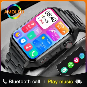 2023 חדש Smartwatch גברים, נשים, מסך AMOLED Bluetooth תמיד להציג את השעה ספורט HeartRate שעון חכם עבור אנדרואיד ios
