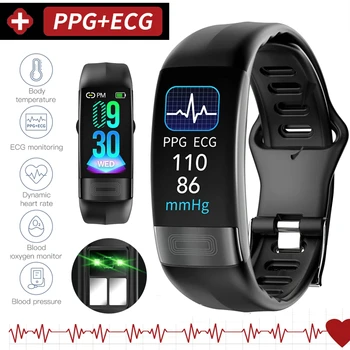 2023 חדש א. ק. ג PPG Spo2 חכם שעון צמיד בריאות ECC כושר Tracker עבור גברים, נשים, קלוריות לחץ דם שעון חכם אמיתי