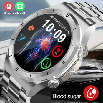2023 חדש הסוכר בדם הקול עוזר טיפול לייזר שלוש גבוהה שעון חכם גברים א PPG קצב הלב עבור Huawei Xiaomi SmartWatch