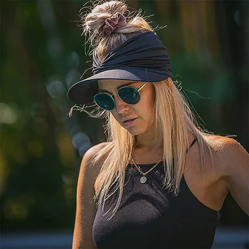 2023 חדש לנשים מגן כובעי קיץ פשוט נקבה השמש ריק מגבעות רכיבה ספורט תחת כיפת השמיים כובע אנטי UV חוף כובע דיג כמוסות