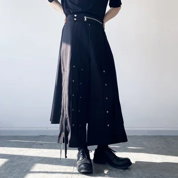 2023And כהה גברים אופנת רחוב, אופנה Harajuku נשים יפן שחור חופשי מזדמן קימונו חצאיות מכנסיים זכר הרמון מכנסיים יוניסקס