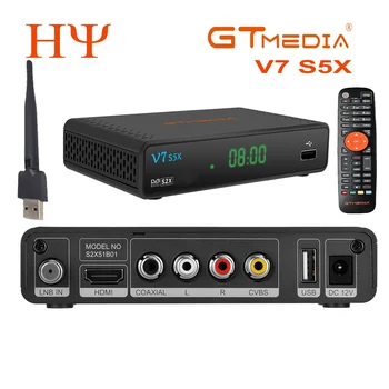 220PCS GTMEDIA V7 S5X DVB-S2 HD PowerVU לוויין מקלט DVB-S/S2/S2X AVS+ VCM/ACM