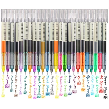 24 צבעים/להגדיר ישר נוזל ג 'ל עט ציוד משרדי למשרד ג' ל עטים עטים כדוריים 0.5 מ 