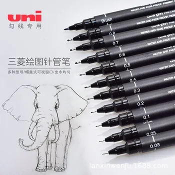 24pcs מחט עט קריקטורה עיצוב ציור עט מעקב עט עיצוב לאתר קצה מעקב צבע שחור עט