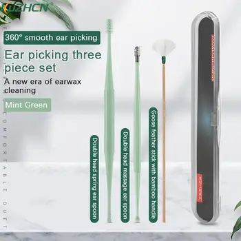 2Pcs/3Pcs שעווה באוזן חובבי סיליקון רך Earpick שעווה מסיר פירסינג ערכת שעוות אוזניים קורט כפית אכפת לי האוזן נקייה כלי Ear Cleaner