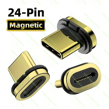 3/5/10Pcs 24-Pin USB Type C מגנטי כבל מתאם עבור USB4.0 מגנטי מתאם טלפון נייד אבק המתחבר מגנטי טיפים ממיר