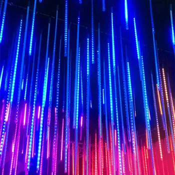 32/24/16/8 צינורות חג LED אורות חג המולד חיצונית מטאורים אורות מחרוזת גן עיצוב עבור מסיבת החתונה גרלנד רחוב