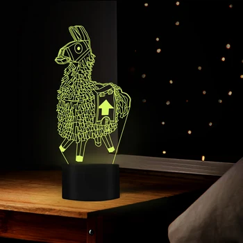 3D night Light 7 צבע הקשת לרסק לאמה USB LED 3d המנורה החשמלית חדר ילדים קישוטי חג מולד אורות ספינת ירידה