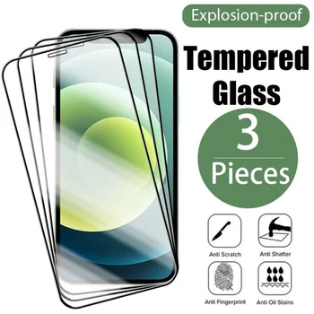 3Pcs מגן זכוכית לאייפון 14 13 12 11 Pro XS מקס XR 7 8 פלוס מגן מסך זכוכית מחוסמת לאייפון 13 12 מיני