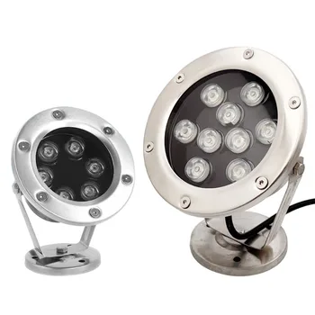 3W 5w 6w LED האור מתחת למים במשך בריכה או מזרקה, צבע יחיד, נירוסטה IP 68 הגנה.10pcs/lot