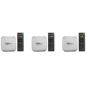 3X Q96 Mini Plus Tv Box 5G + Wifi הטלוויזיה החכם Box Amlogic S905W 4 ליבות 64 ביט 4Gb + 32Gb Wifi Media Player להגדיר האיחוד האירופי Plug
