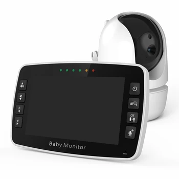 4.3 אינץ מסך IPS אלחוטית PTZ אינטרקום מוניטור לתינוק מצלמת אבטחה תצוגת טמפרטורה המטפלת האיחוד האירופי Plug