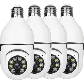 4 חתיכה הנורה מצלמת אבטחה חיצונית 2.4 G אלחוטי לשקע חשמל מצלמת אבטחה