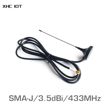 4Pcs 433MHz Wifi Uhf אנטנה פרייר SMA זכר 3.5 dBi גבוה לקבל מגנט בסיס 433M XHCIOT TX433-XPL-100 אנטנות לתקשורת
