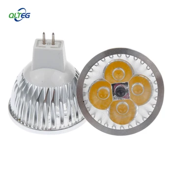 4PCS / LOT 4W MR16 12V נורת LED מנורת זרקור לבן חם לבן קר הביתה הסלון תאורה משלוח חינם