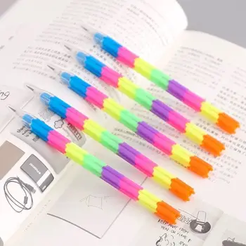 4pcs קשת עיפרון הרכבה, כותב בעיפרון על בית הספר הקוריאני ציוד לבית ספר חמוד כתיבה