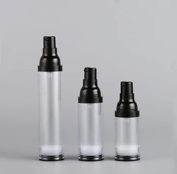50ml נקי נטול אוויר בקבוק שחור מכסה משאבת המרסס טונר/סרום/קרם/תחליב/קרן/UV המהות האריזה קוסמטיים