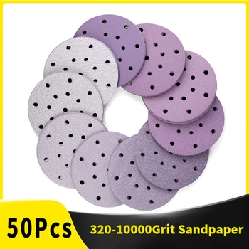50Pcs 6 אינץ רטוב/יבש משייף דיסקים Hook & Loop 320-10000 חצץ מבחר נייר זכוכית 150 מ 