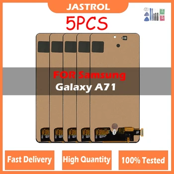 5Pcs/Lot Super Amoled תצוגה עבור Samsung Galaxy A71 A715 A715F תצוגת Lcd מסך מגע דיגיטלית הרכבה לוחות עם מסגרת