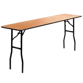 6 מטר מלבני עץ מתקפל אימון / סמינר שולחן עם חלק נקי מצופה סיים העליון 