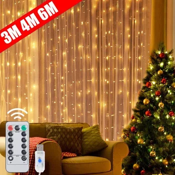6M מסך LED אורות מחרוזת אור חמים שליטה מרחוק השינה חג חתונת השנה החדשה חג מולד קישוט פיית גרלנד המנורה