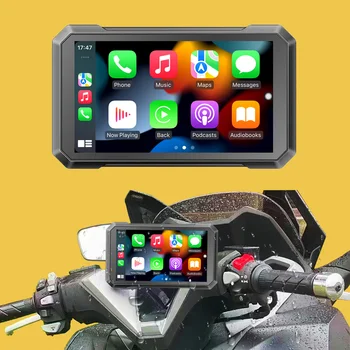 7 אינץ אופנוע ניווט אלחוטית אנדרואיד אוטומטי עמיד למים נייד GPS Navigator תצוגה אופנוע-Apple Carplay מסך
