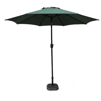 9-רגל פטיו מטריה עם פתח אוורור, ואת מנגנון הטיה (ירוק כהה) חיצוני מטריה