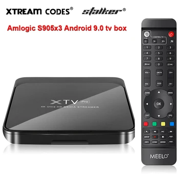 Amlogic S905X3 הטלוויזיה BOX Android9.0 XTV PRO Tvbox חכם DDR4 2GB 16GB Media Player תמיכה 1000M Dual WIFI